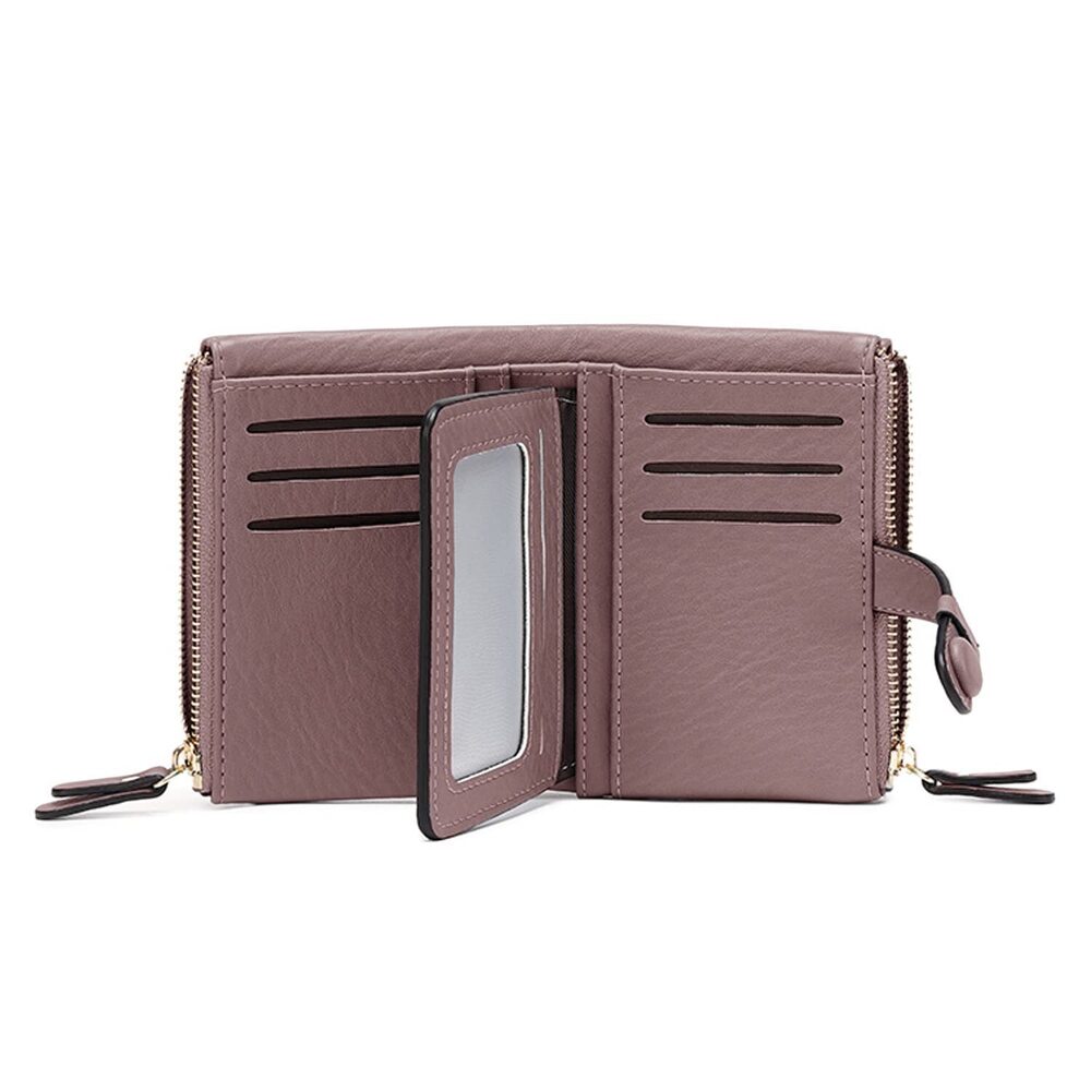 1107 Wallets Leather Wallets Rfid Small Wallet Billfolds ,Trifold Mini